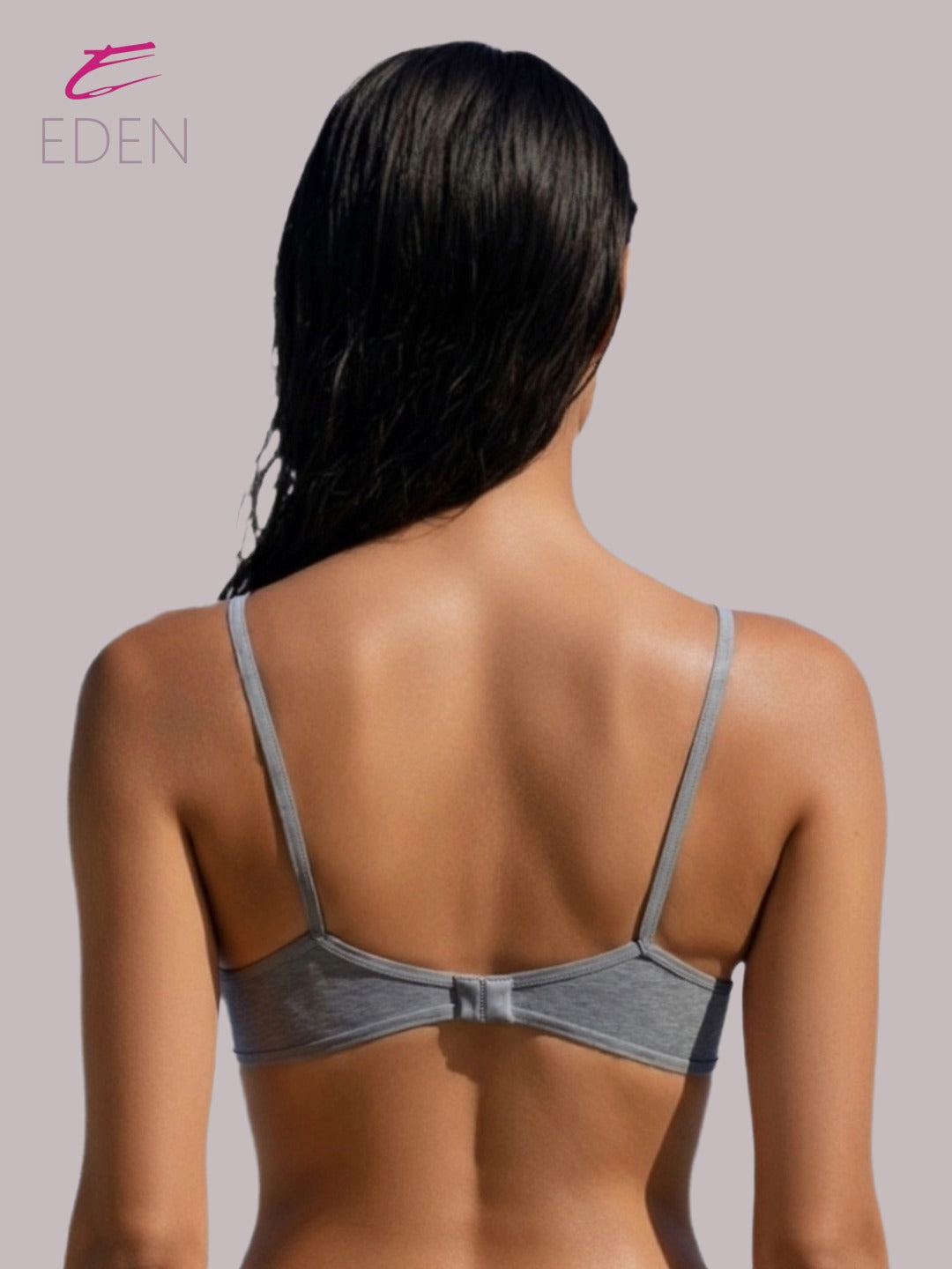 Wirefree ,Non Padded, Cotton ,Medium Coverage, Tshirt Bra ,Mgrey