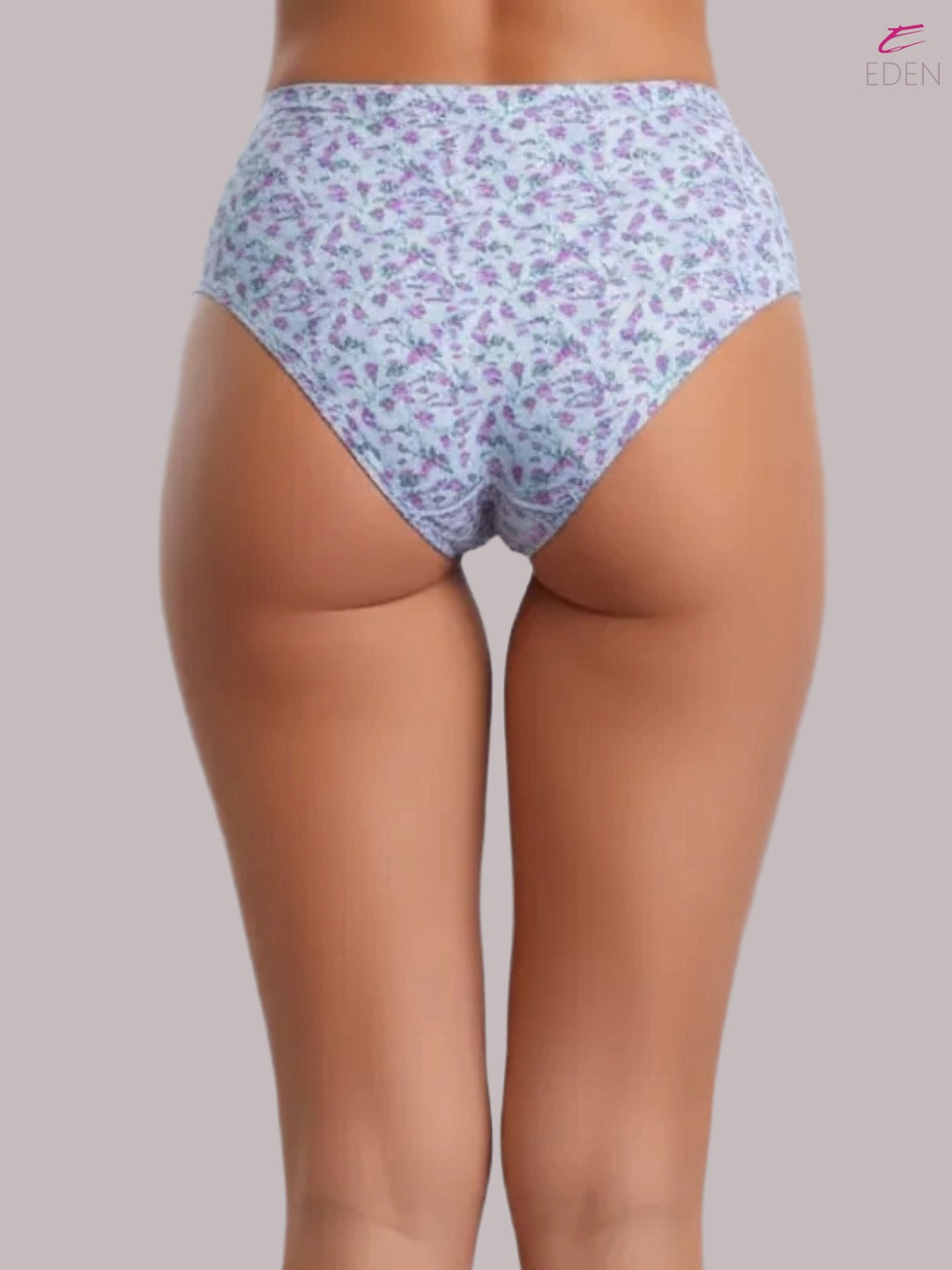 High Rise,Full Coverage,Tummy Tucker, Printed Panty, Inner Elastic,Broad Band,Lilac haze