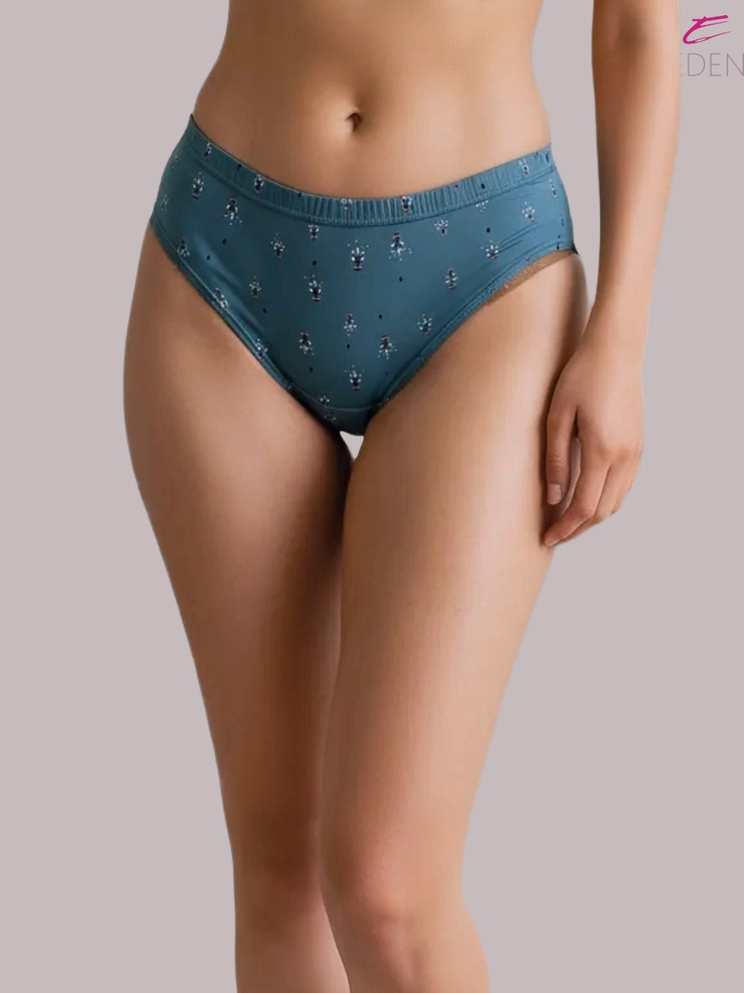 Eden ,Medium Rise, Full Coverage,  printed,Hipster Panty-IE055 ,Ming