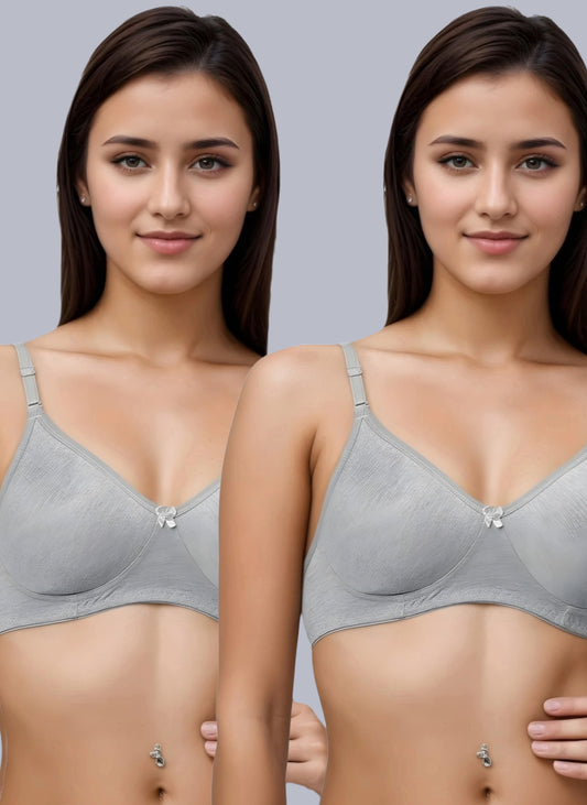 Eden02 Non Padded Medium Coverage Bra (Pack of 2)