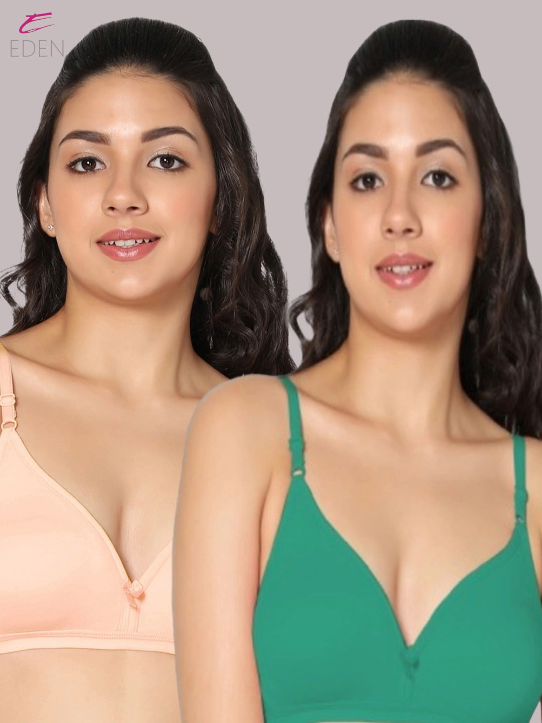 Wirefree Non Padded Cotton Medium Coverage Tshirt Bra Eden 02