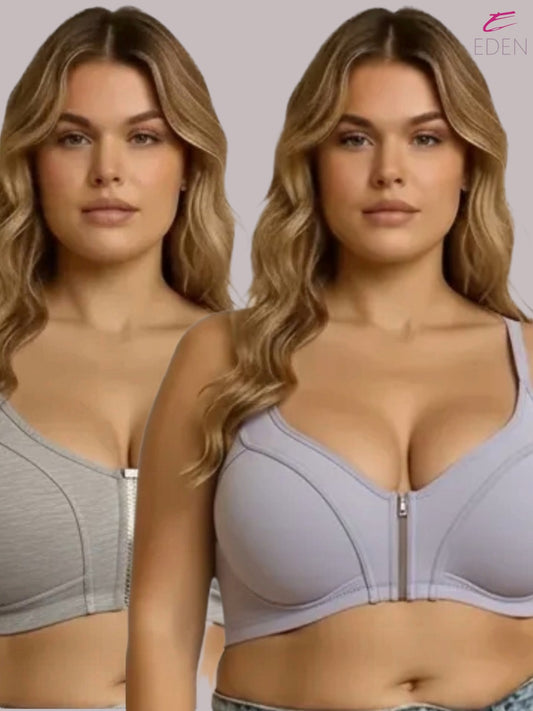 Eden,Plus Size ,Minimizer Bra ,Full Coverage ,Nonwired, Non Padded ,super support ,lacy bra,Mgrey-Grey