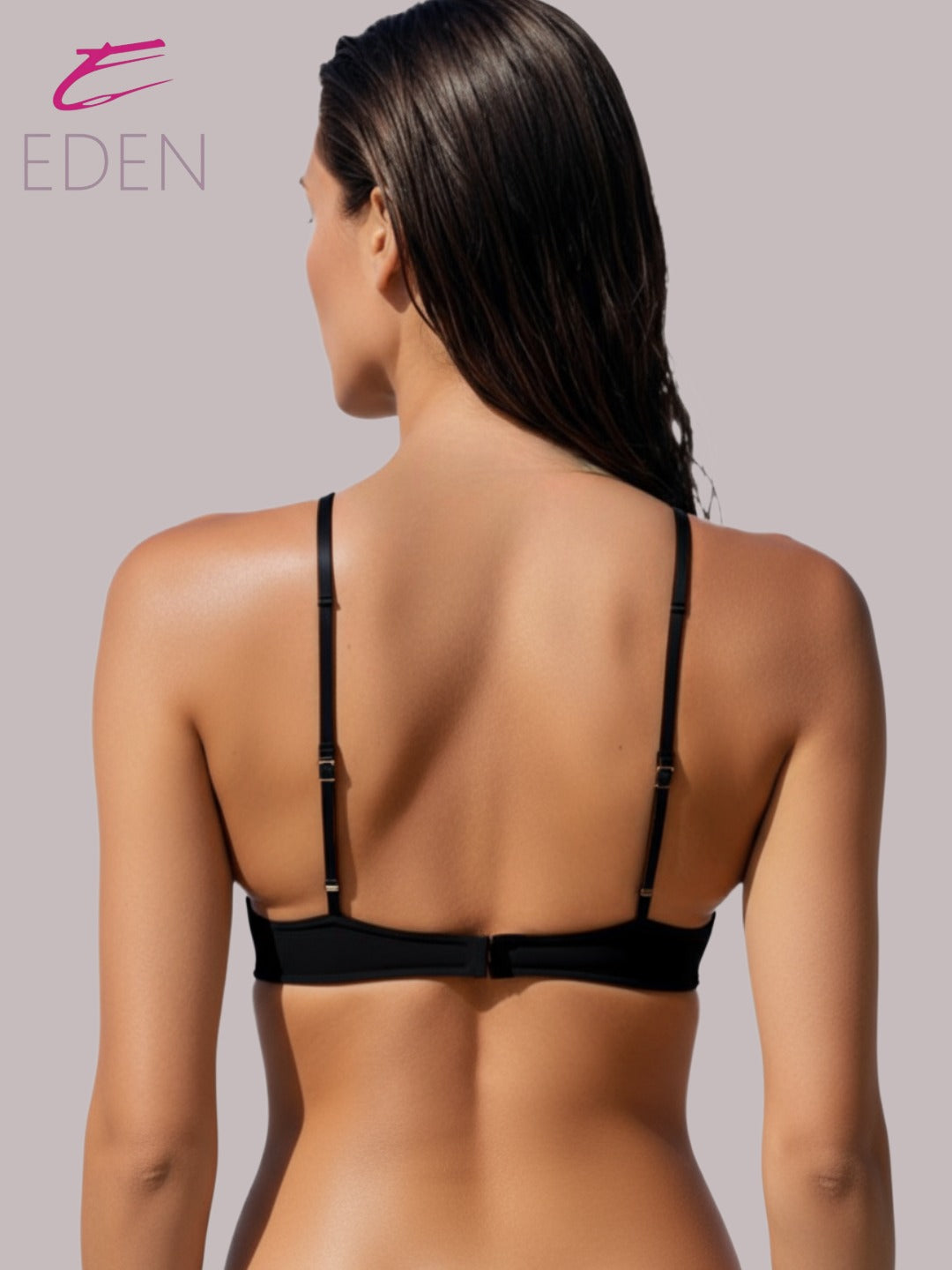 Padded, Non-Wired, Medium Coverage, Soft Cups, Invisi Neckline, polyamide, T-Shirt Bra, Black