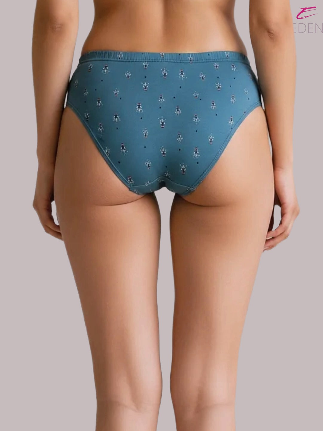 Eden ,Medium Rise, Full Coverage,  printed,Hipster Panty-IE055 ,Ming