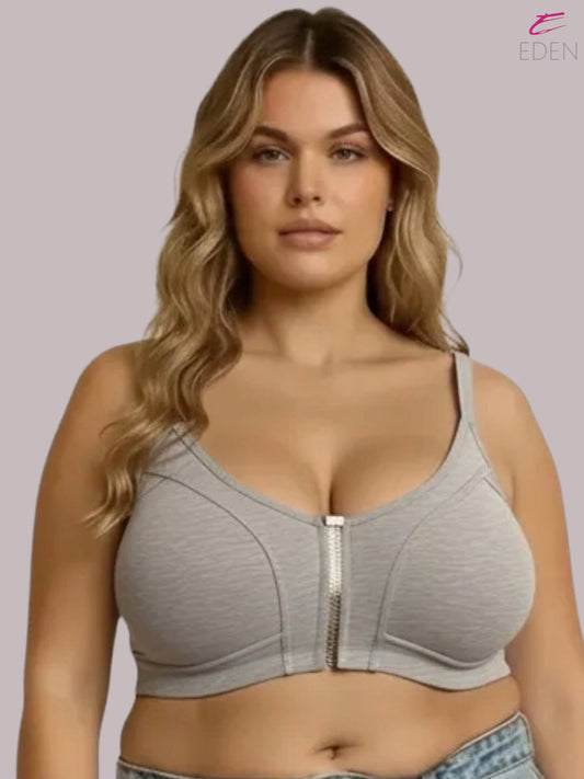 Eden,Plus Size ,Minimizer Bra ,Full Coverage ,Nonwired, Non Padded ,super support ,lacy bra,Mgrey