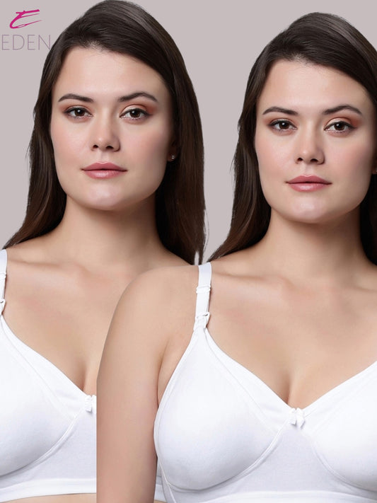 Non Wired, Non-padded ,Full Coverage, Maternity Bra, White
