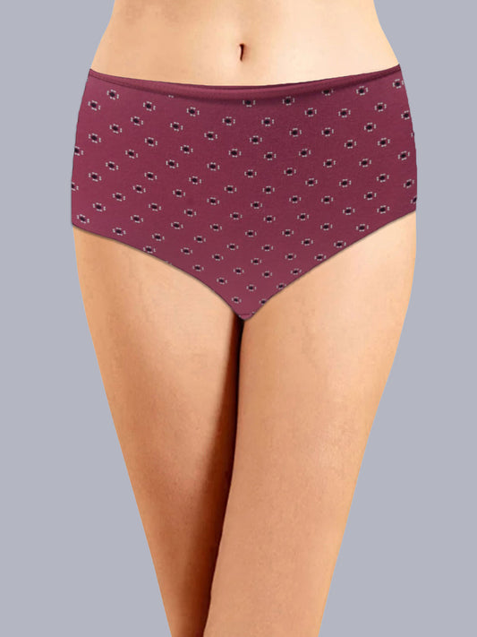 Eden Medium Rise Full Coverage Hipster Panty (Pack of 1) - Tomato Printed