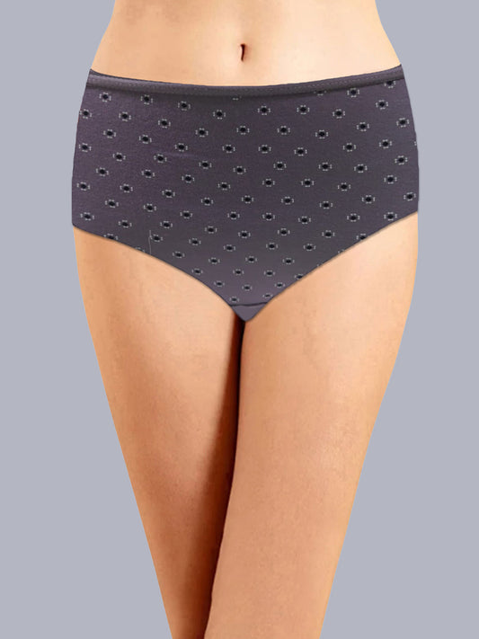 Eden Medium Rise Full Coverage Hipster Panty (Pack of 1) - Brown Printed
