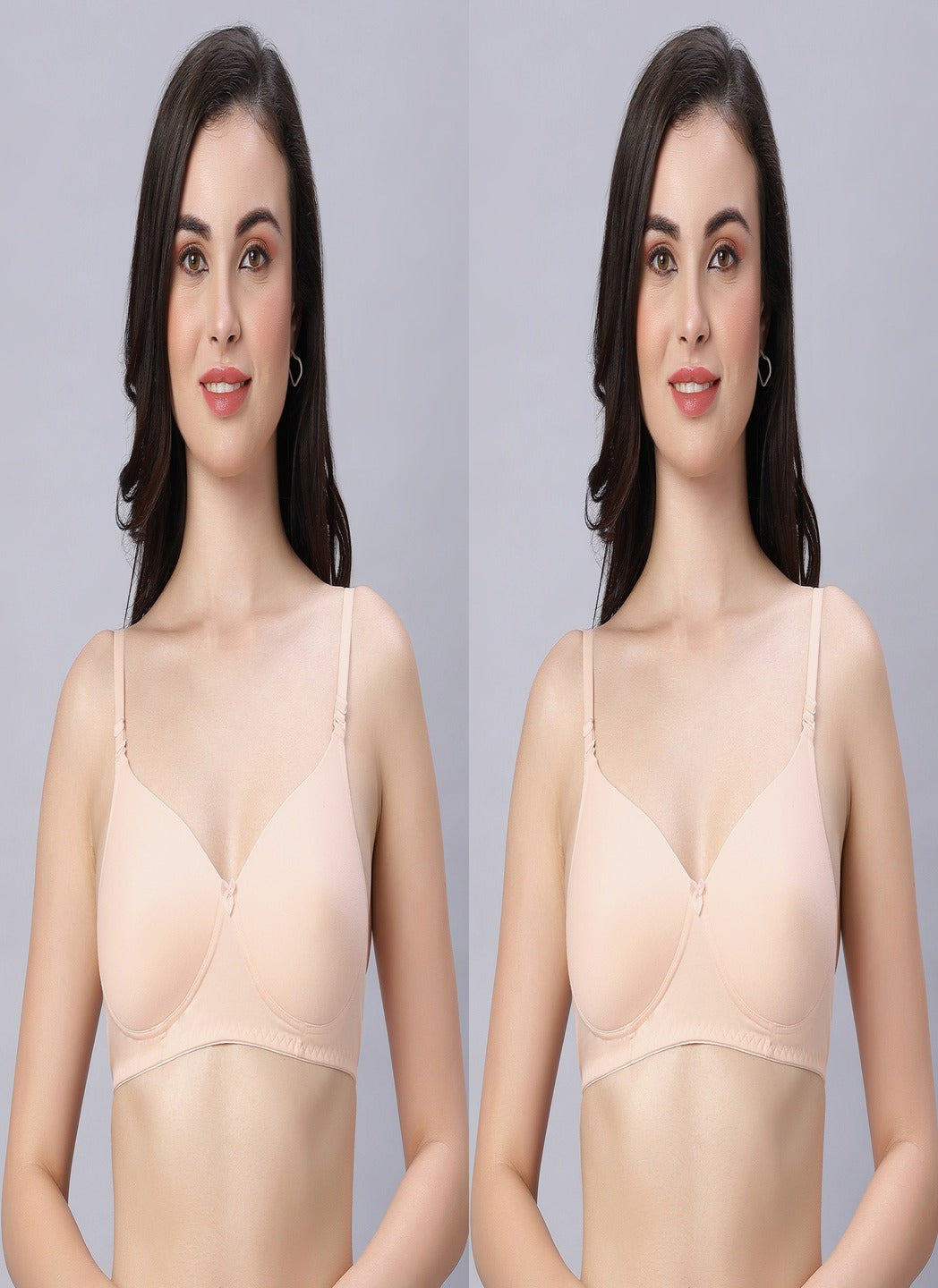 Eden102 Full Coverage Padded Bra Skin color(pack of 2)