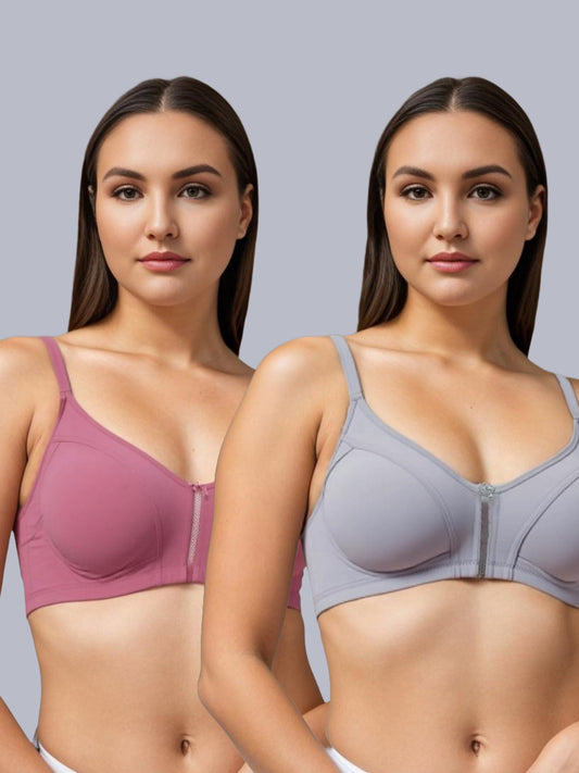 Eden  Non-Padded Full Coverage Bra (Pack of 2)