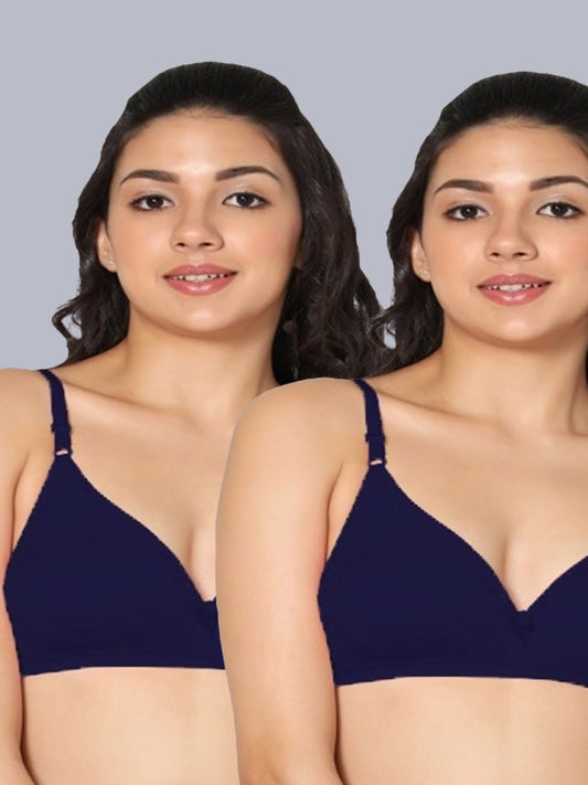 Eden02 Non Padded Medium Coverage Bra (Pack of 2)
