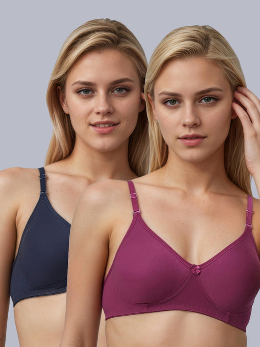 Eden01 Soft Padded Full Coverage Bra (Pack of 2)