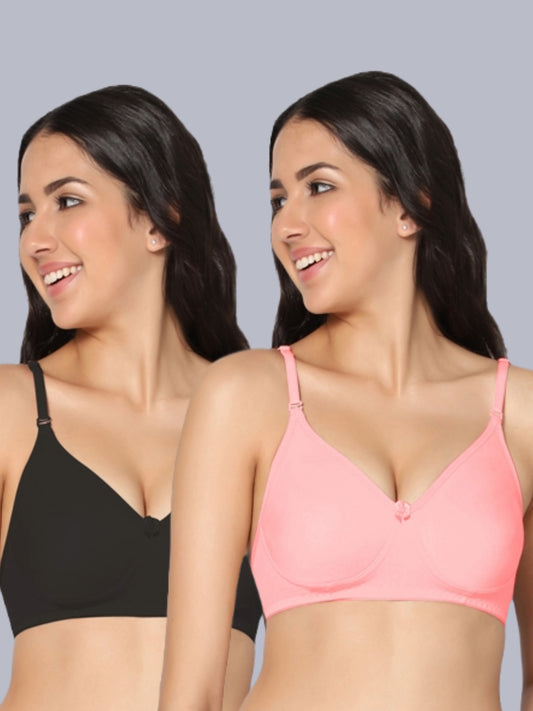 Eden01 Soft Padded Full Coverage Bra (Pack of 2)