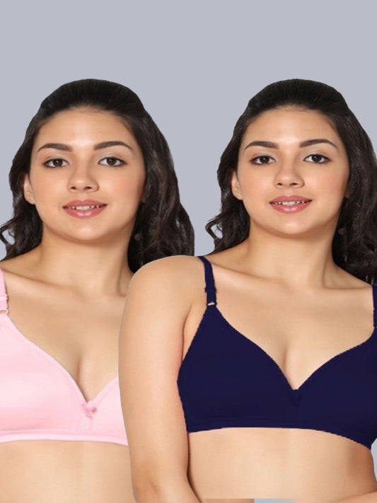 Eden02 Non Padded Medium Coverage Bra (Pack of 2)