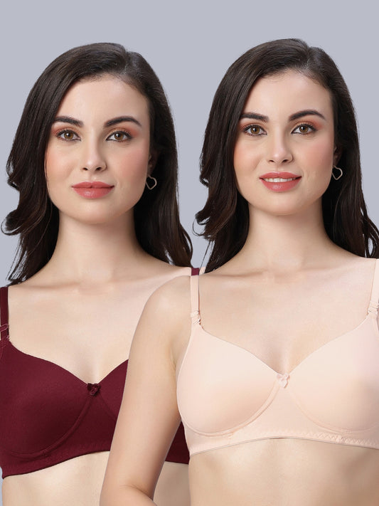 Eden102 Padded Full Coverage Bra (Pack of 2)