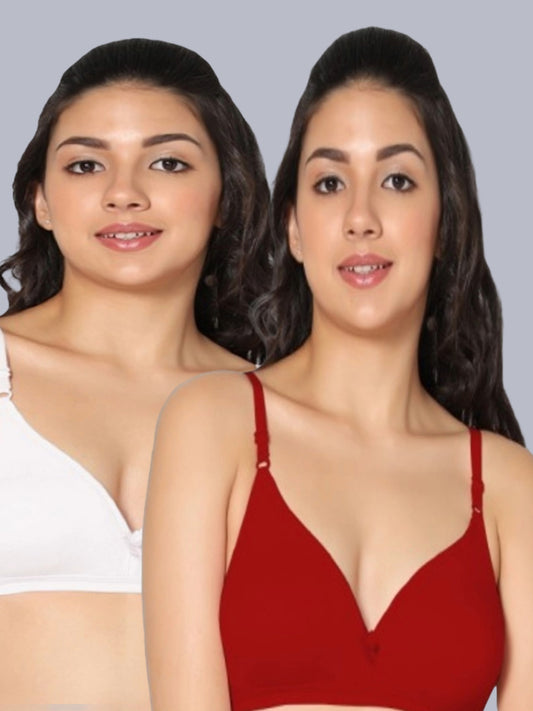 Eden02 Non Padded Medium Coverage Bra (Pack of 2)