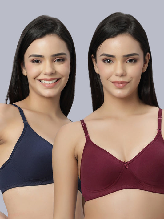 Eden101 Soft Padded Full Coverage Bra (Pack of 2)