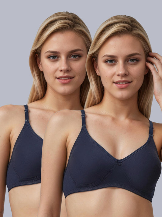 Eden01 Soft Padded Full Coverage Bra (Pack of 2)
