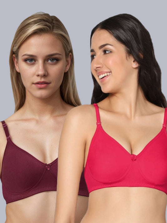 Eden01 Soft Padded Full Coverage Bra (Pack of 2)