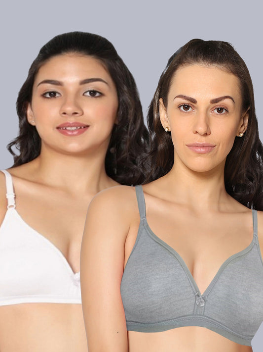 Eden02 Non Padded Medium Coverage Bra (Pack of 2)