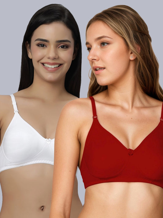 Eden101 Soft Padded Full Coverage Bra (Pack of 2)