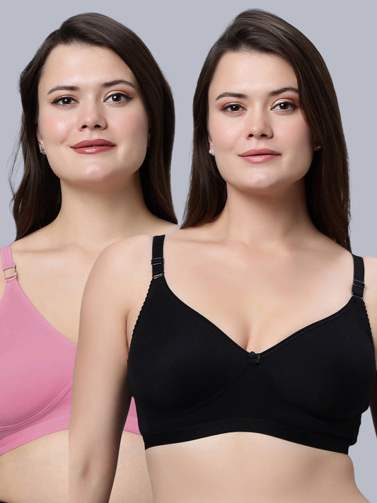 Eden08 Non Padded Full Coverage Bra (Pack of 2)