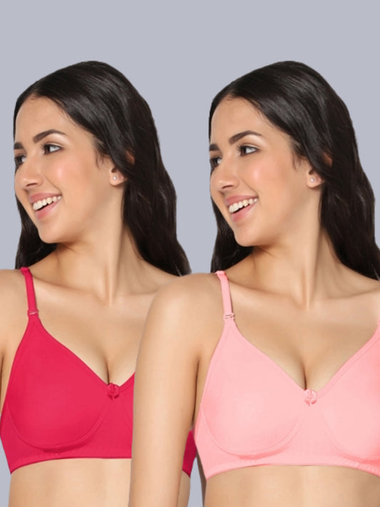 Eden01 Soft Padded Full Coverage Bra (Pack of 2)