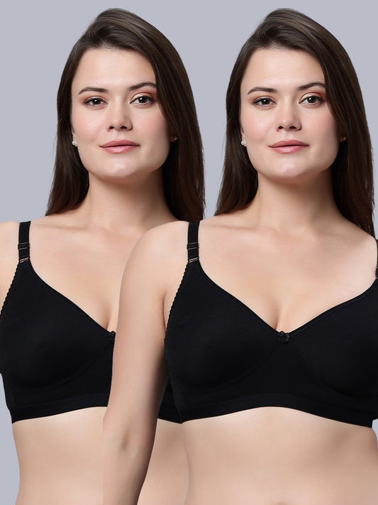 Eden08  Non-Padded Full Coverage Bra (Pack of 2)