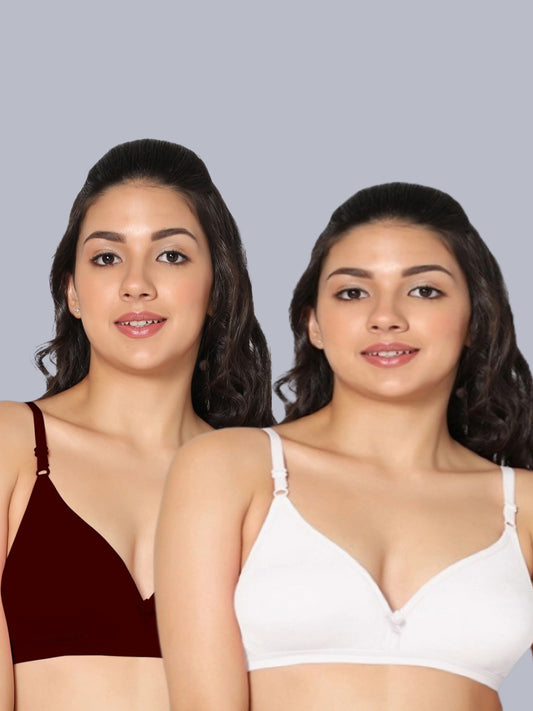 Eden02 Non Padded Medium Coverage Bra (Pack of 2)