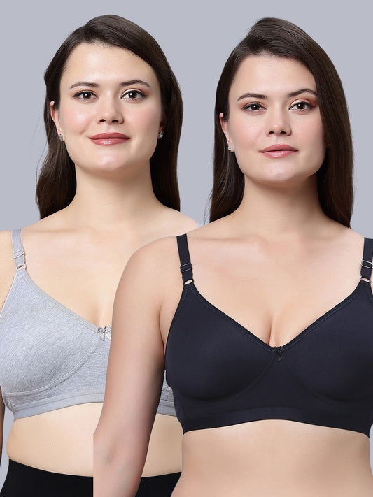 Eden08 Non-Padded Full Coverage Bra (Pack of 2)