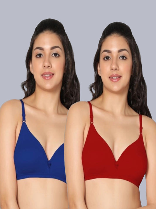 Eden02 Non Padded Medium Coverage Bra (Pack of 2)