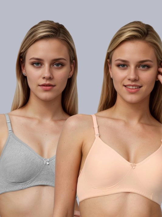 Eden01 Soft Padded Full Coverage Bra (Pack of 2)