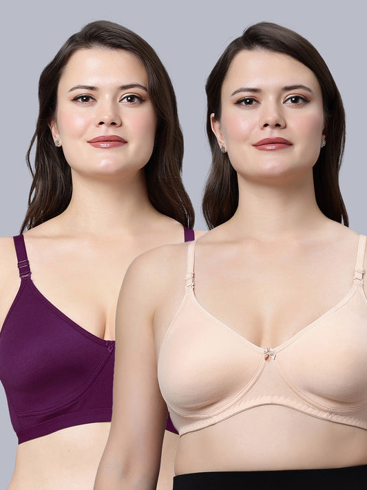 Eden08 Non-Padded Full Coverage Bra (Pack of 2)