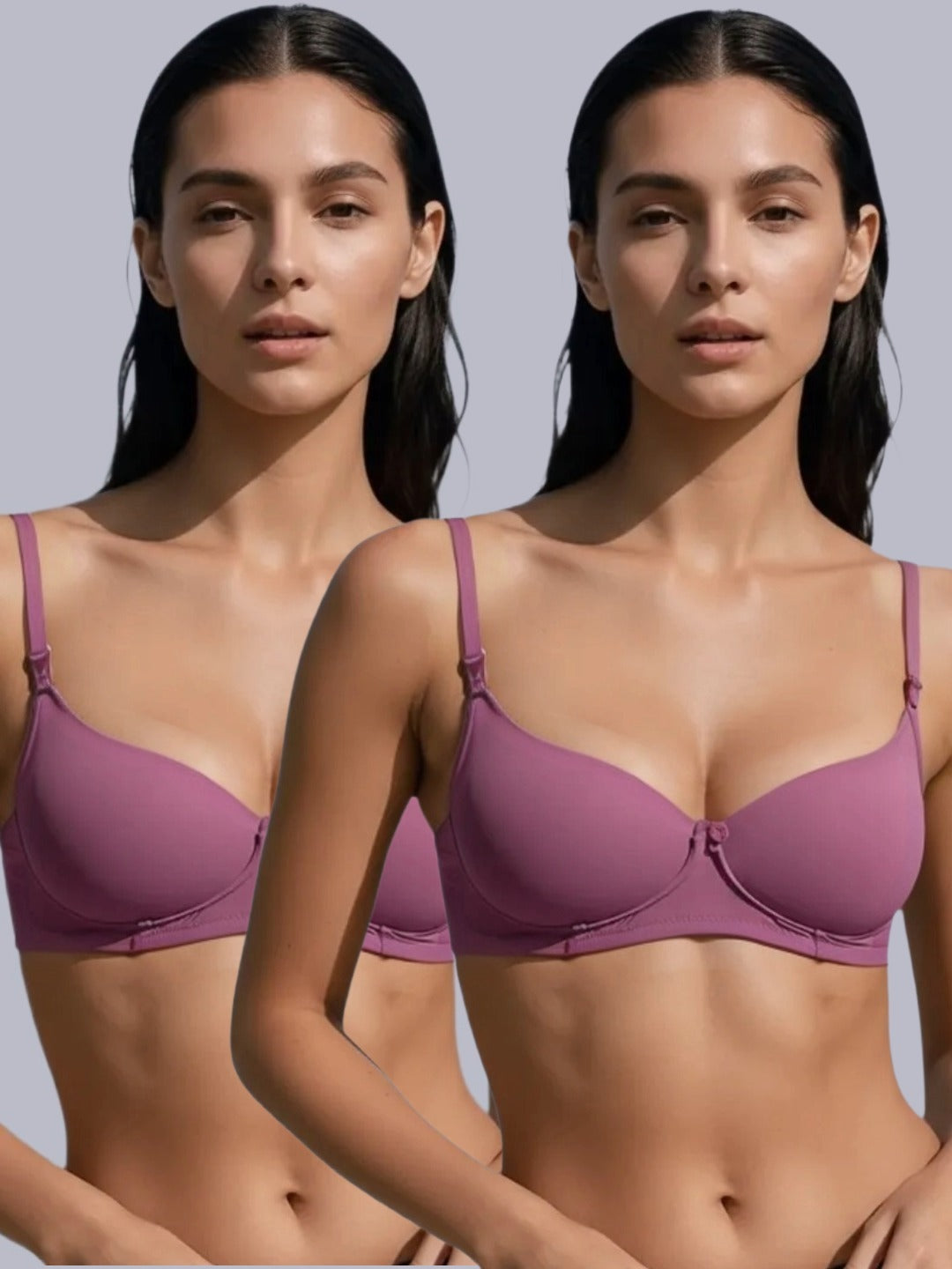 Wirefree, Padded, Plus Size, Cotton ,Medium Coverage ,Tshirt Bra, Eden 110,Mauve