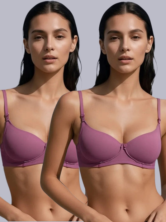 Wirefree, Padded, Plus Size, Cotton ,Medium Coverage ,Tshirt Bra, Eden 110,Mauve