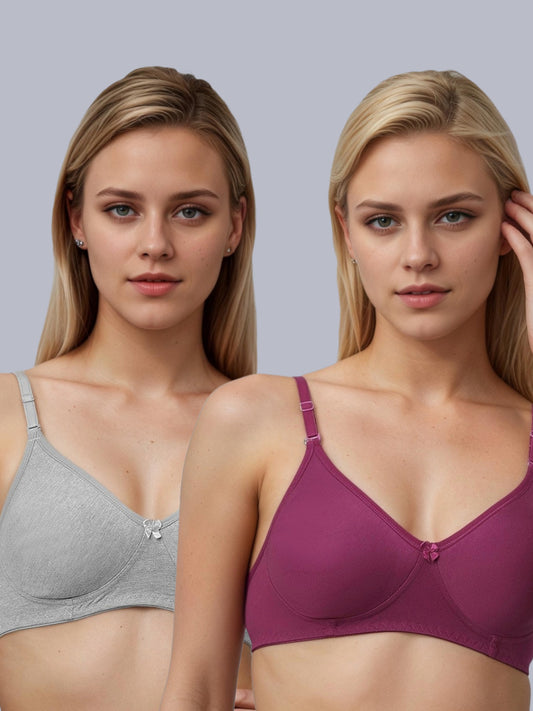 Eden01 Soft Padded Full Coverage Bra (Pack of 2)