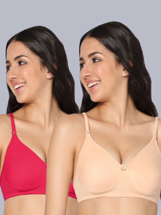 Eden01 Soft Padded Full Coverage Bra (Pack of 2)