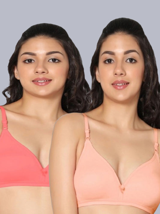 Eden02 Non Padded Medium Coverage Bra (Pack of 2)