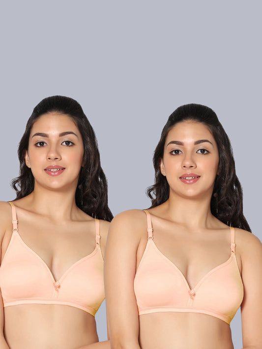 Eden02 Non Padded Medium Coverage Bra (Pack of 2)