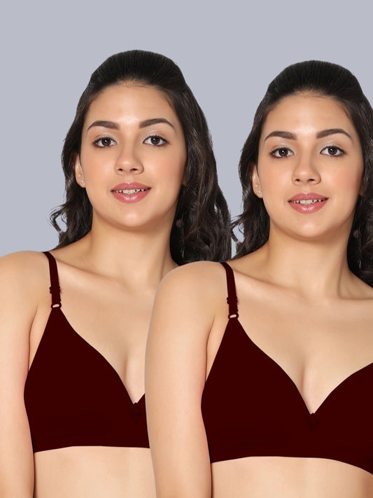 Eden02 Non Padded Medium Coverage Bra (Pack of 2)