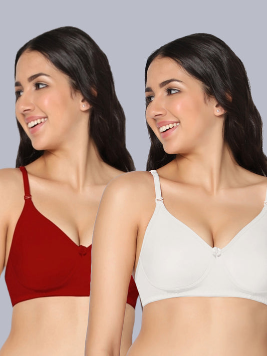 Eden01 Soft Padded Full Coverage Bra (Pack of 2)