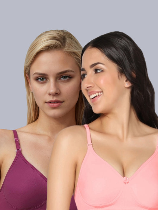 Eden01 Soft Padded Full Coverage Bra (Pack of 2)