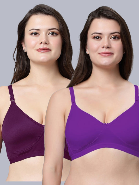Eden 08Non-Padded Full Coverage Bra (Pack of 2)