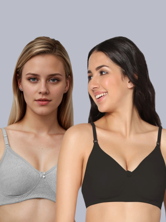 Eden101 Soft Padded Full Coverage Bra (Pack of 2)