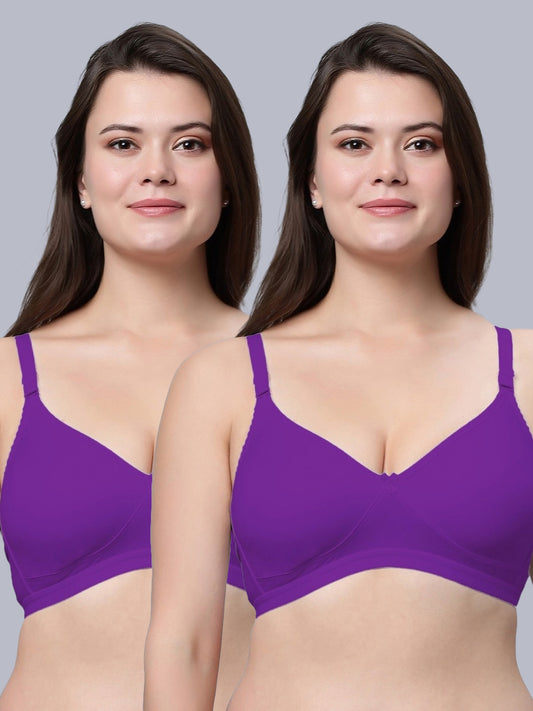 Eden08 Non-Padded Full Coverage Bra (Pack of 2)