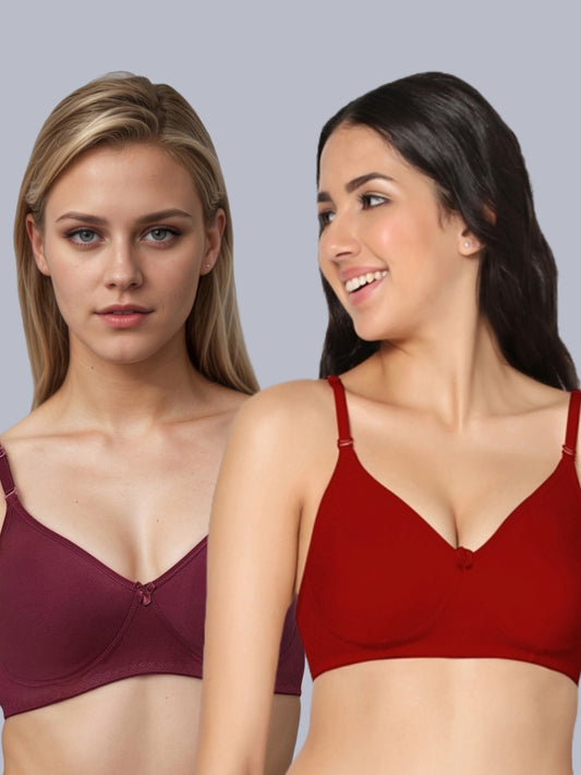 Eden01 Soft Padded Full Coverage Bra (Pack of 2)