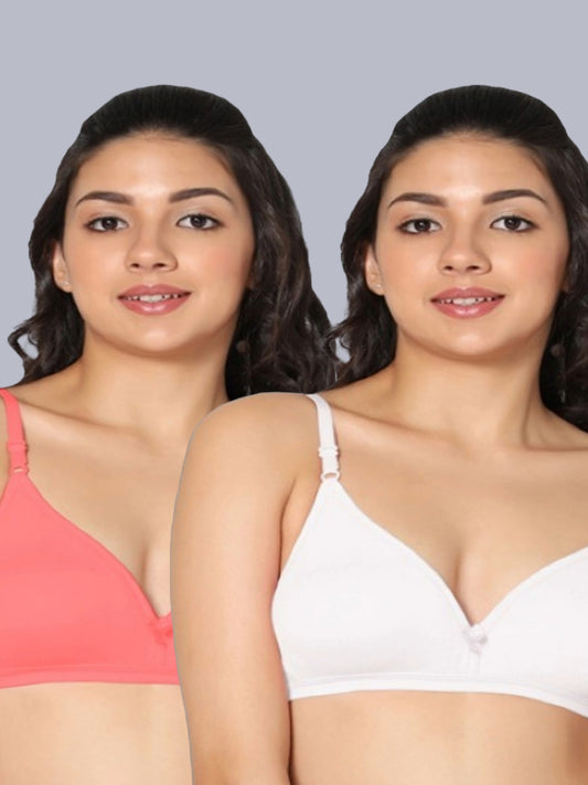 Eden02 Non Padded Medium Coverage Bra (Pack of 2)