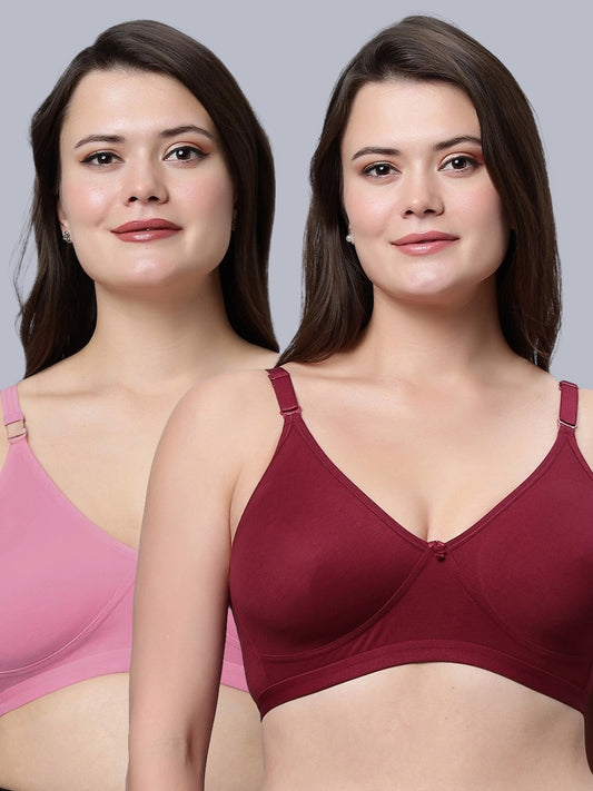 Eden08 Non Padded Full Coverage Bra (Pack of 2)
