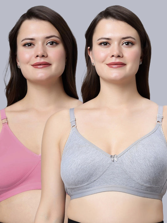Eden08 Non Padded Full Coverage Bra (Pack of 2)