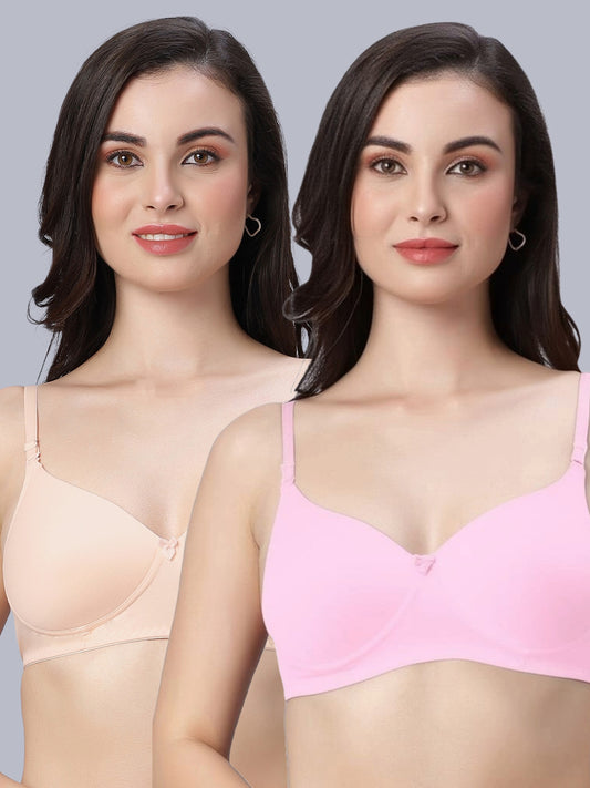 Eden102 Padded Full Coverage Bra (Pack of 2)